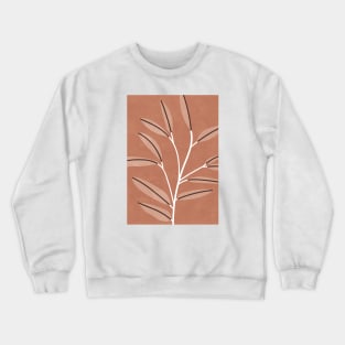 Mid Century Modern Artwork Plant Crewneck Sweatshirt